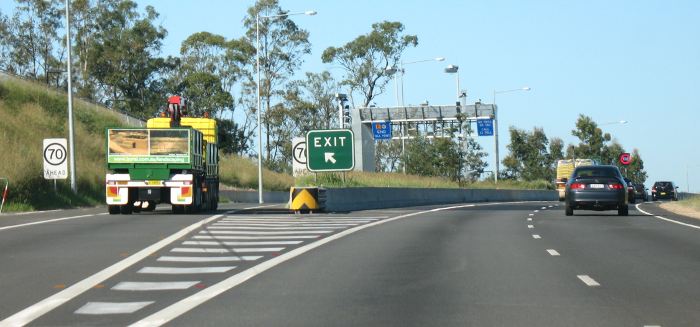 Exit from the M7 motorway in the western suburbs of Sydney