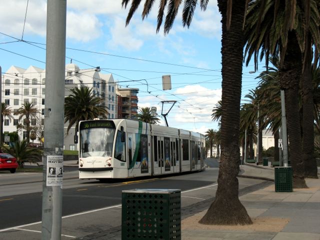 Melbourne tram at St. Kilda