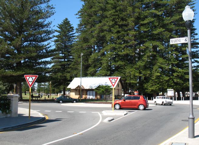 Roundabout in Fremantle, Western Australia