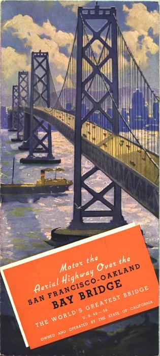 Cover of 1930s Bay Bridge brochure