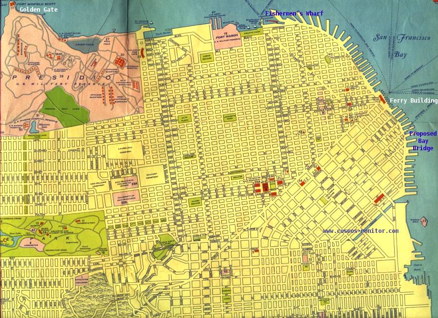 Excerpt of 1932 San Francisco street map