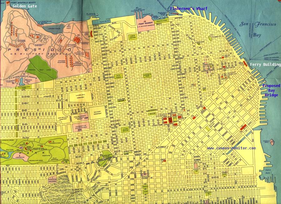 Excerpt of 1932 San Francisco street map