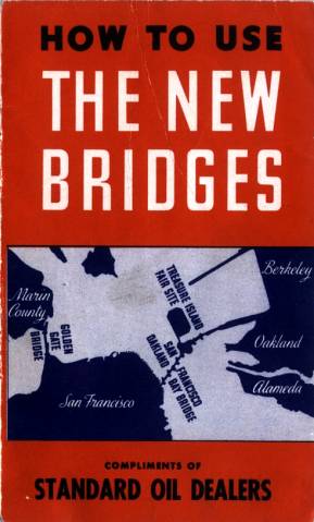 Cover of 1939 pamphlet for the new bridges across San Francisco Bay