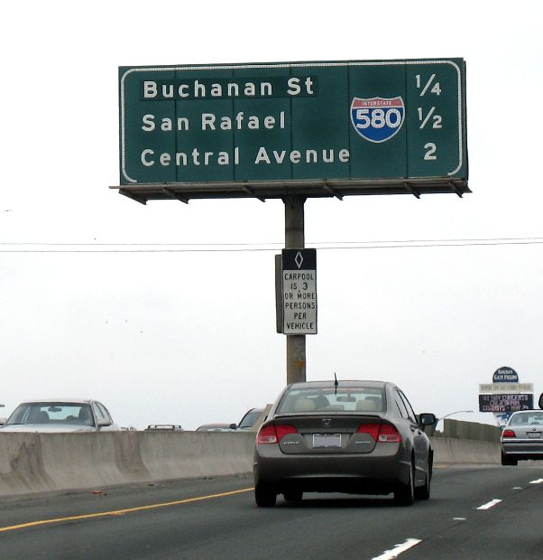 Interstate 80 destinations eastbound in Albany, California