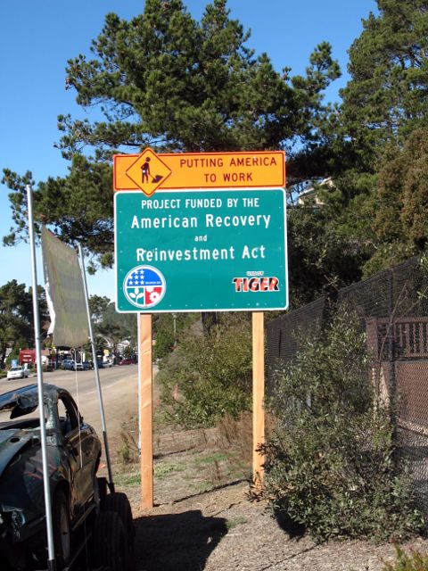 Economic stimulus work in Cambria, California (2009)