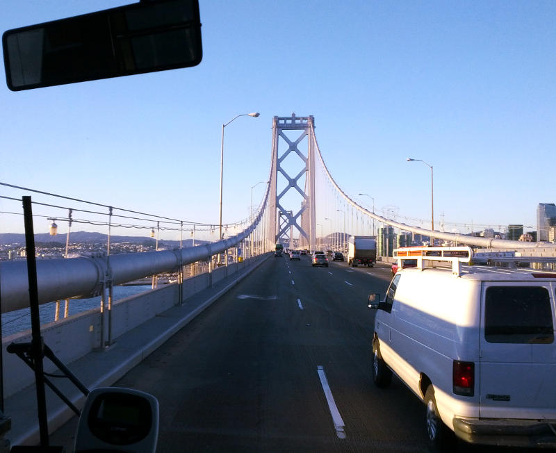 Suspension span of the San Francisco-Oakland Bay Bridge in 2012