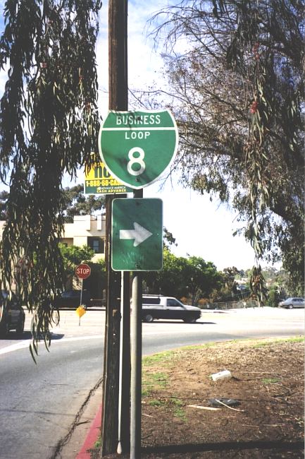 Business Loop 8 designation in San Diego's Hillcrest district