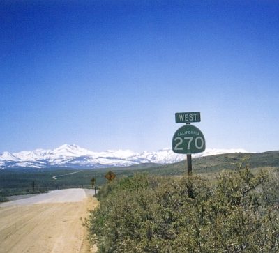 End of California 270 west of Bodie