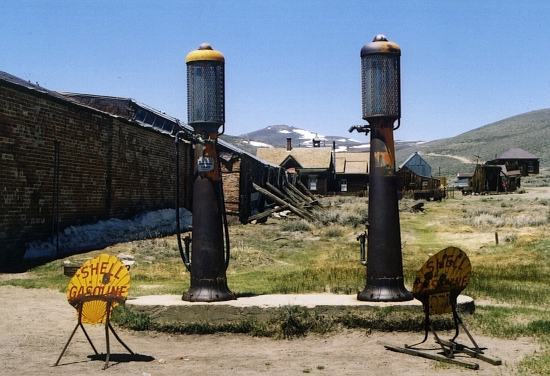 Gasoline pumps at the ghost town of Bodie, California