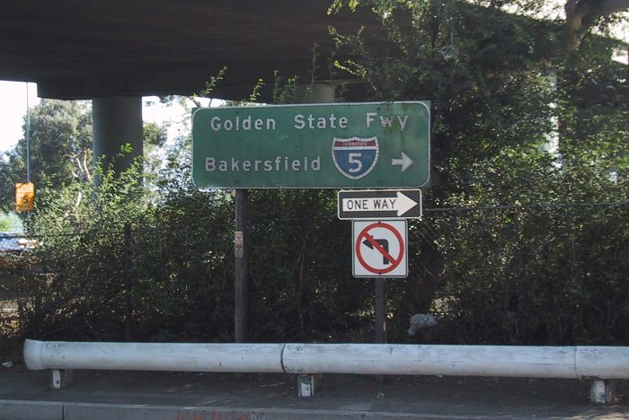 Freeway entrance for I-5 in Burbank, California