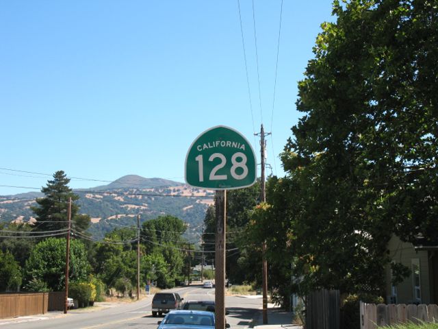 California 128 in Geyserville