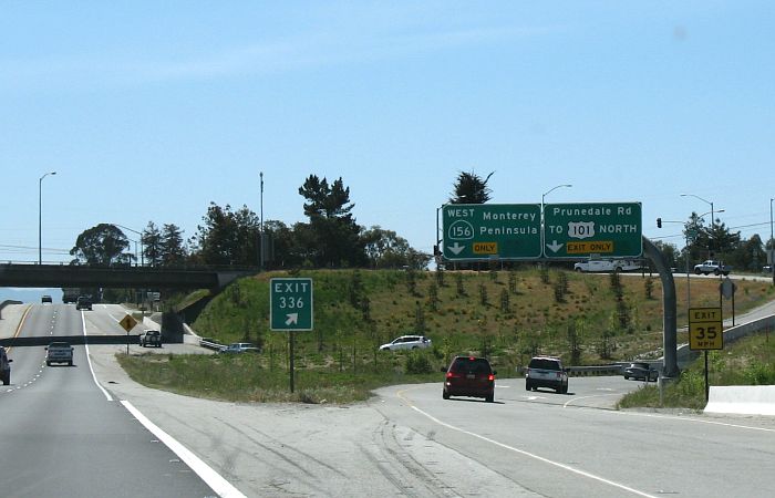 California 156 west at US 101 southbound in Monterey County