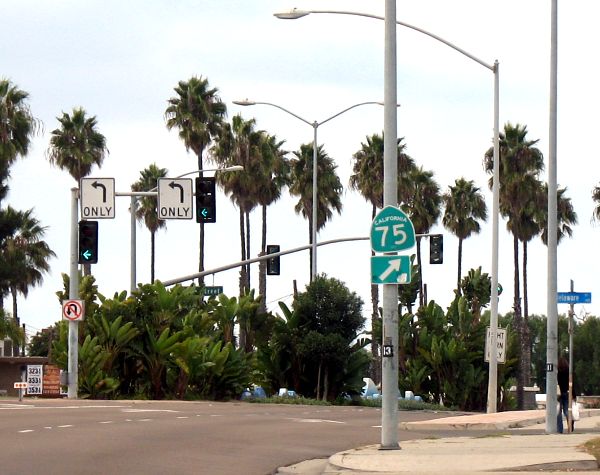 California 75 in Imperial Beach