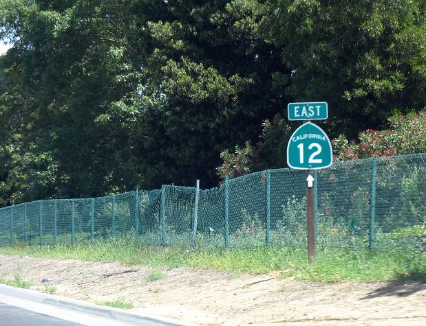 Reassurance marker for California 12 near Suisun City