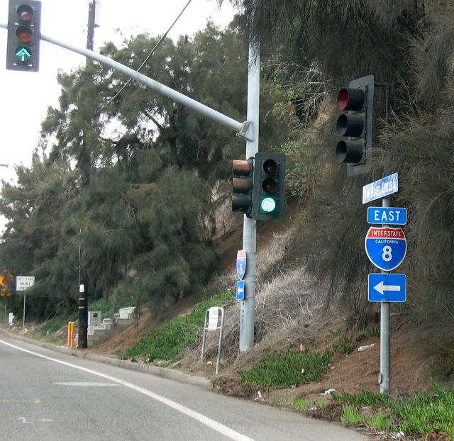 Trailblazer for Interstate 8 in San Diego, California