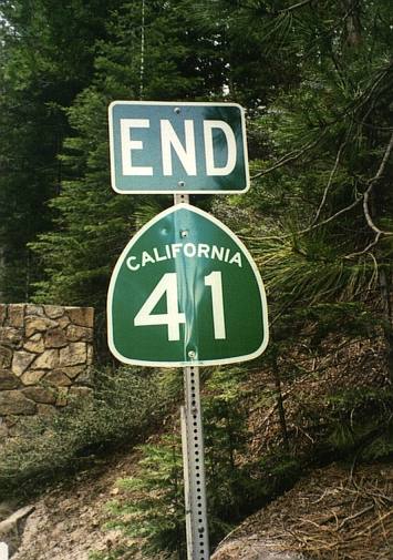 End California 41 at Yosemite National Park