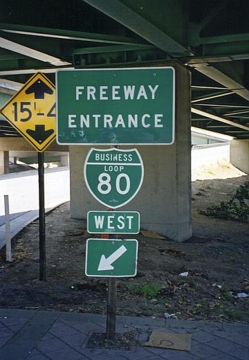 Business I-80 Freeway Entrance