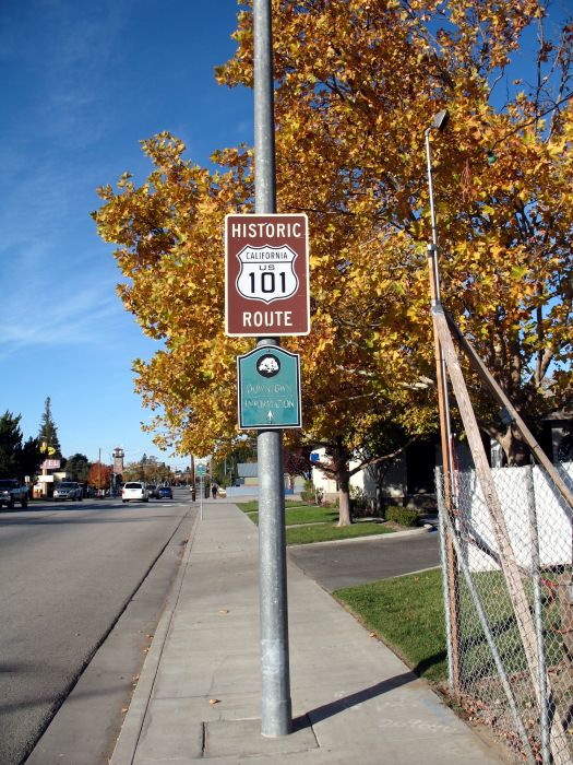 Historic US 101 in Paso Robles, California