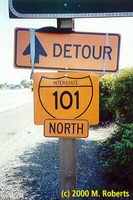 Goof on US 101 in San Jose, California