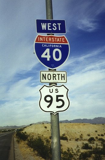 California I-40 and US 95
