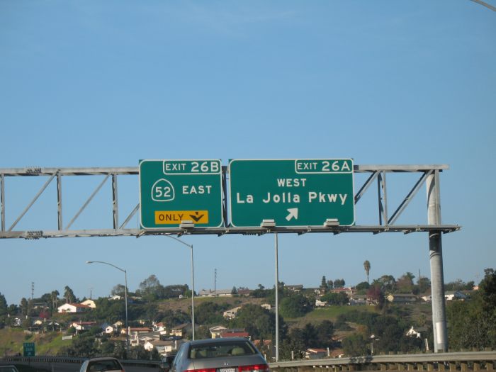 California 52 and the La Jolla Parkway at Interstate 5 in San Diego
