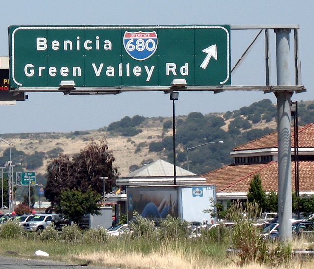 Interstate 680 from Interstate 80 eastbound in Cordelia, California