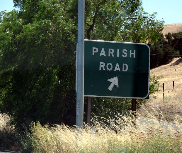 All upper-case sign, with button reflectors, on southbound Interstate 680 in Solano County, California