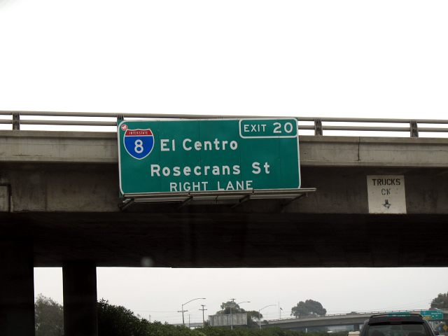 Interstate 8 at Interstate 5 in San Diego