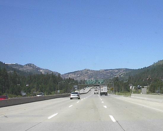Interstate 80 in California near the Nevada state line
