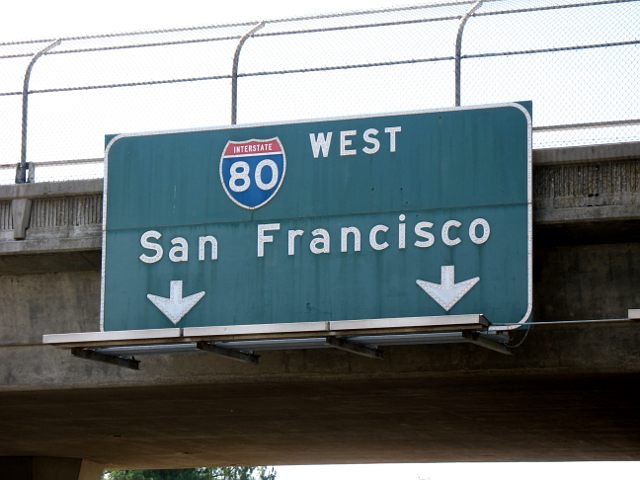 Westbound traffic from California 113 to Interstate 80