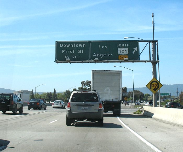 US 101 from Interstate 880 southbound in San Jose