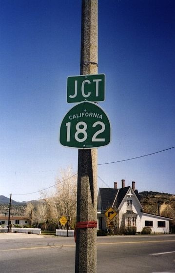 Junction of California 182 in Bridgeport