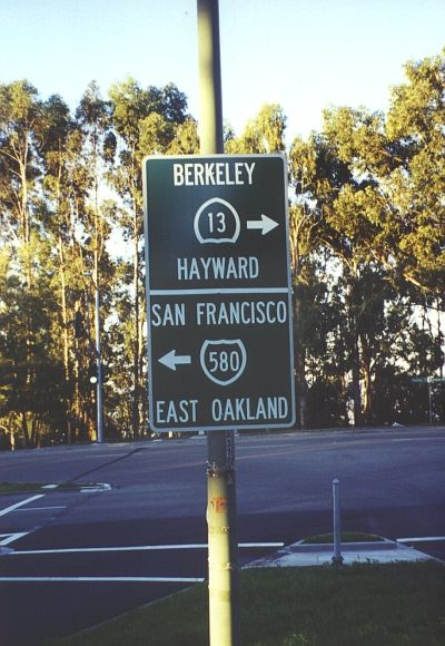 Locally made trailblazer sign in Oakland, California