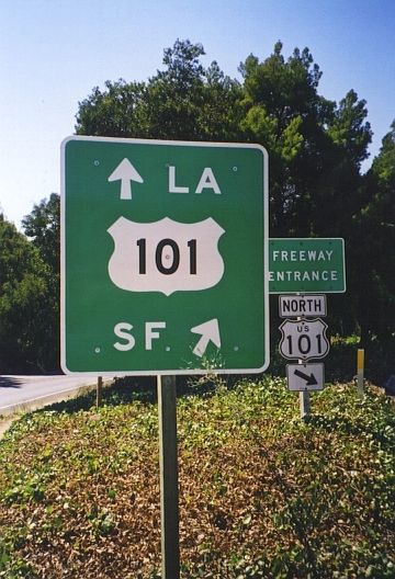 LA/SF US 101 sign