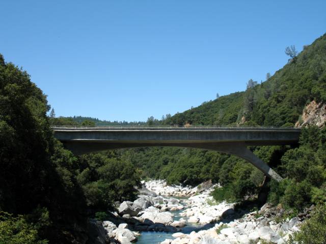 The newer South Yuba River bridge for California 49