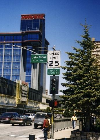 Nevada state line at South Lake Tahoe