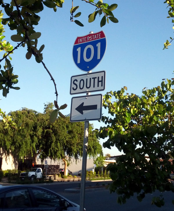 Interstate 101 goof for US 101 in Palo Alto