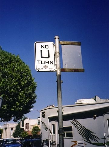 No U Turn in Red Bluff, CA