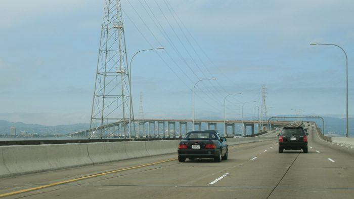 Elevated section of the San Mateo Bridge in California