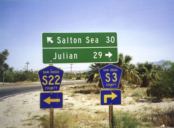 Intersection in Borrego Springs, California