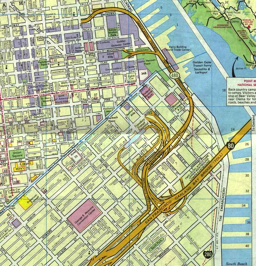 San Francisco map 1988