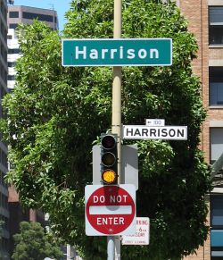 Flashing yellow phase of San Francisco traffic signal