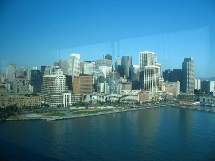 San Francisco skyline as seen from the Bay Bridge (July 2006)