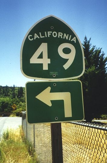 California 49 turns near Sonora