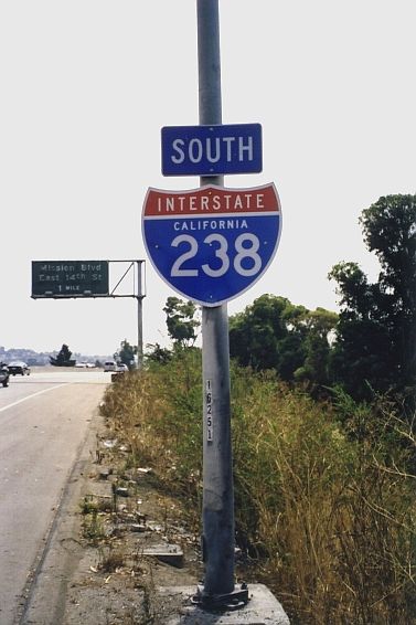 I-238 southbound (sort of) in the San Francisco Bay Area