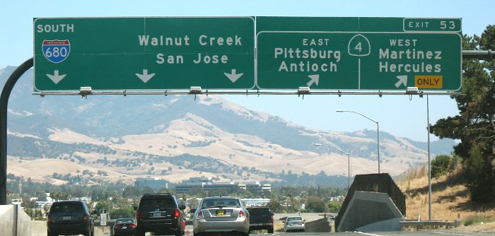 California 4 at Interstate 680 in Contra Costa County