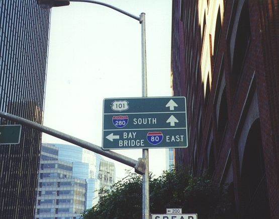 Trailblazer to freeways in downtown San Francisco