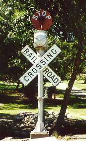 Vintage railroad sign at Western Railway Museum