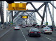 warnings for temporary S-curve on SF-Oakland Bay Bridge in 2012