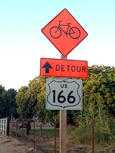 US 166 goof for California 166 in August 2013